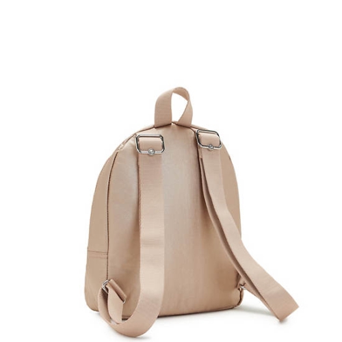 Kipling Paola Small Metallic Backpacks Gold | US69CFTIW