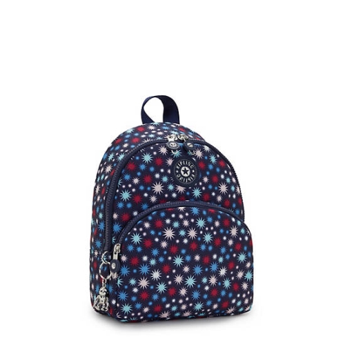 Kipling Paola Small Printed Backpacks Blue | US54EIZCS