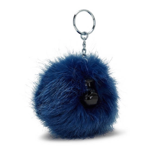 Kipling Pompom Monkey Keychains Blue | US46XYILB