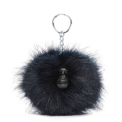 Kipling Pompom Monkey Keychains Navy | US24TMPAE