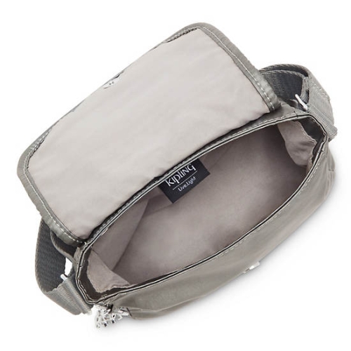 Kipling Sabian Metallic Crossbody Mini Bags Grey | US71ECFZG