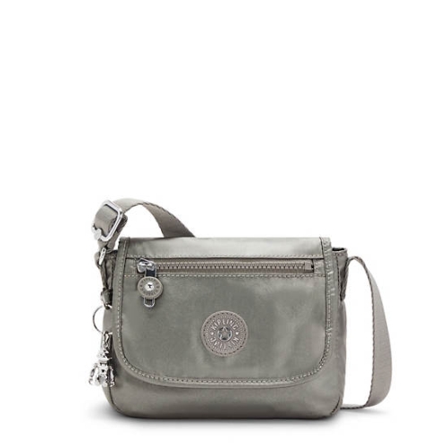 Kipling Sabian Metallic Crossbody Mini Bags Grey | US71ECFZG