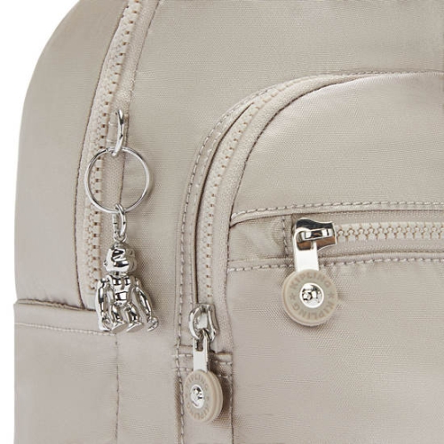 Kipling Seoul Small Metallic Tablet Backpacks Beige | US32IZSCF