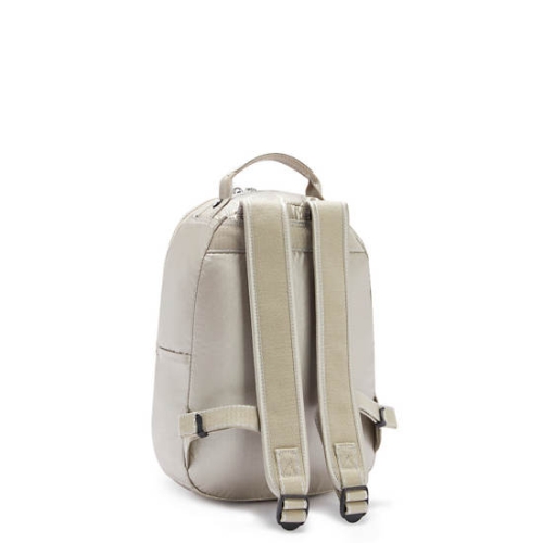 Kipling Seoul Small Metallic Tablet Laptop Backpacks Metal | US70PCKLG