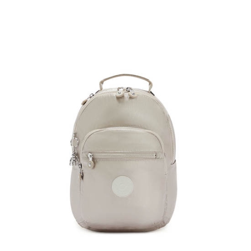 Kipling Seoul Small Metallic Tablet Laptop Backpacks Metal | US70PCKLG