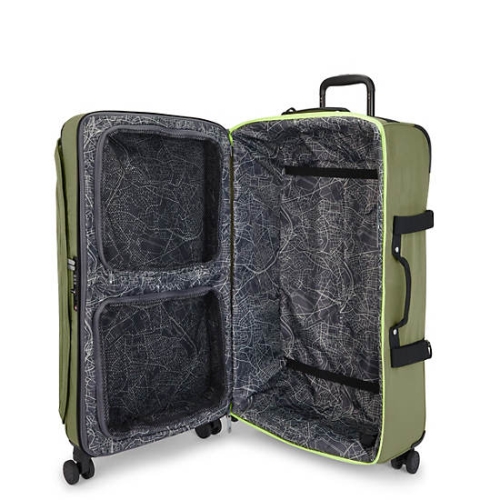 Kipling Spontaneous Large Rolling Suitcases Olive | US04FVCLP