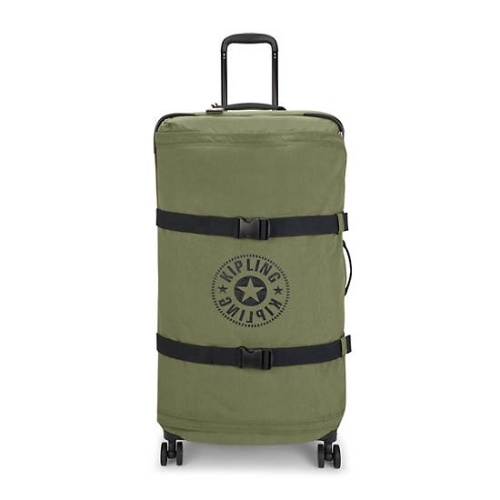 Kipling Spontaneous Large Rolling Suitcases Olive | US04FVCLP