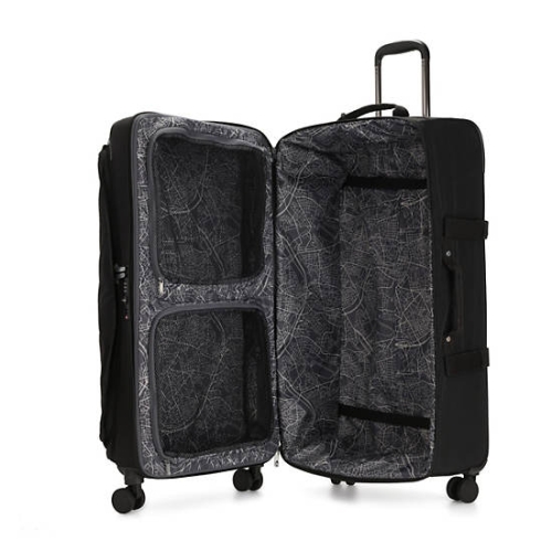 Kipling Spontaneous Large Rolling Suitcases Black | US72PTJUG