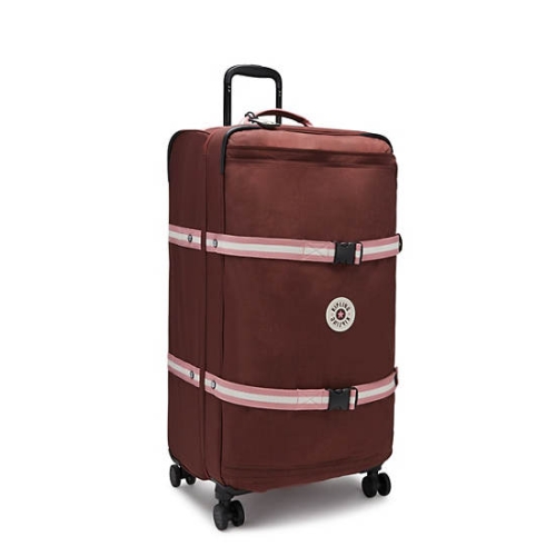 Kipling Spontaneous Large Rolling Suitcases Red | US81QDZHN