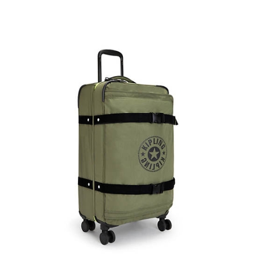 Kipling Spontaneous Medium Rolling Suitcases Olive | US40HIPSN