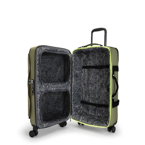 Kipling Spontaneous Medium Rolling Suitcases Olive | US40HIPSN