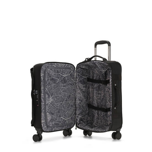 Kipling Spontaneous Small Rolling Suitcases Black | US27USOBJ