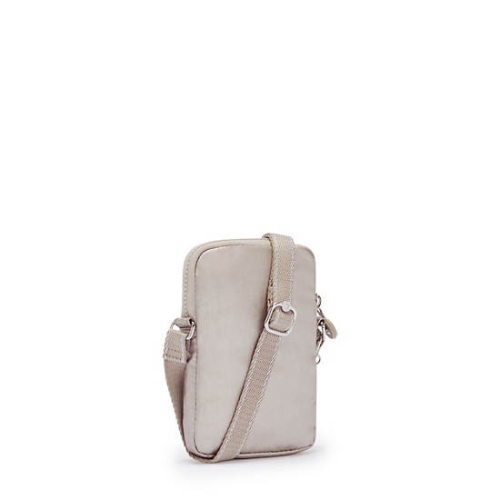 Kipling Tally Metallic Phone Bags Beige | US40CWTHQ