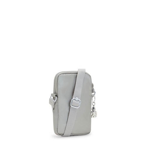 Kipling Tally Metallic Phone Bags Silver | US94NBGCI