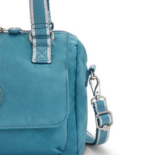 Kipling Zeva Handbags Turquoise | US14LYCPB